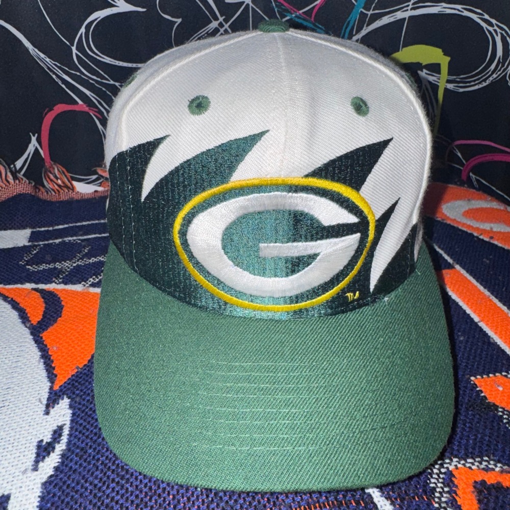 vintage Sharktooth Green Bay Packers Snapback NFL snapback logo athletic